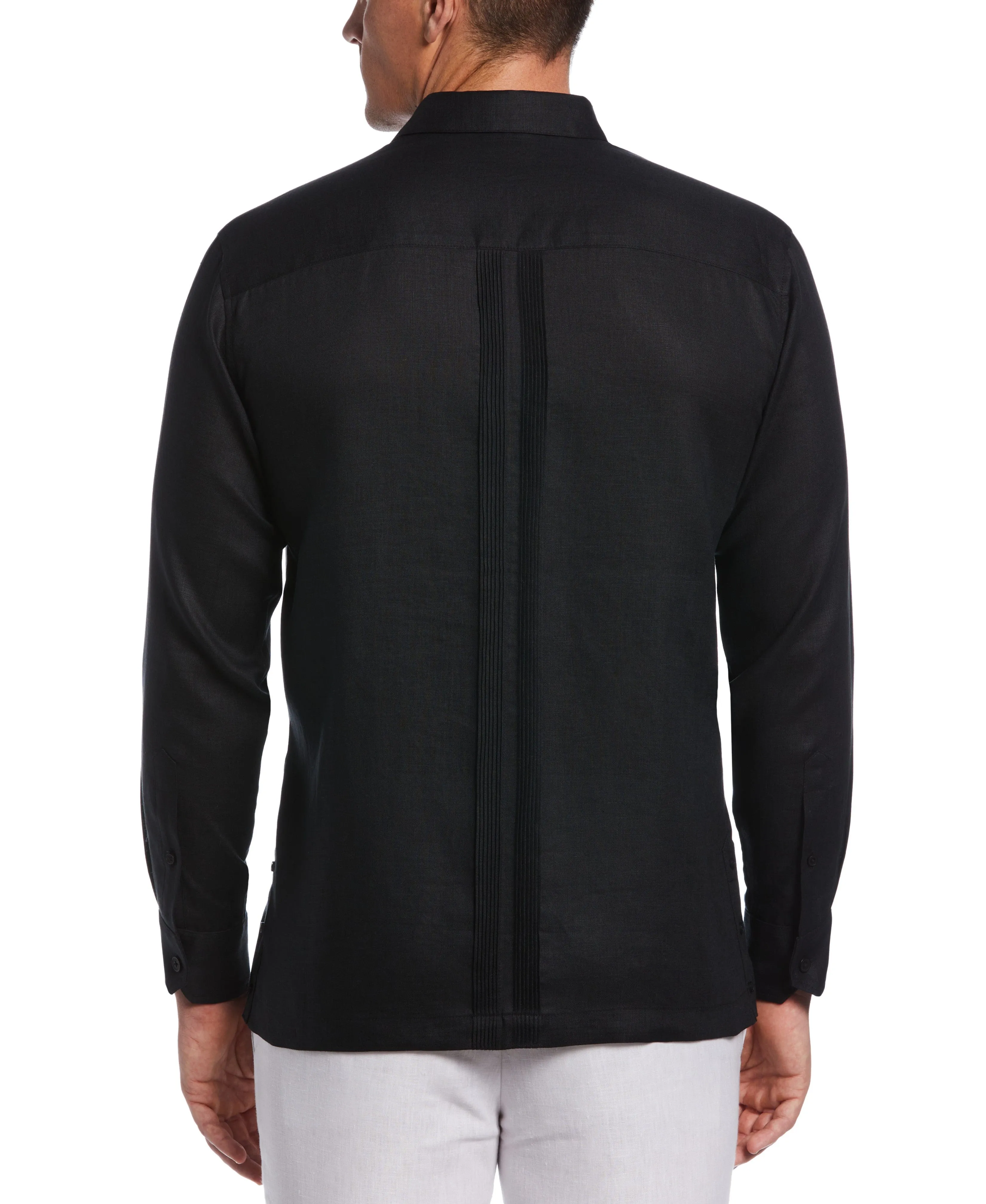 Modern Linen Multi Pintuck Guayabera Shirt